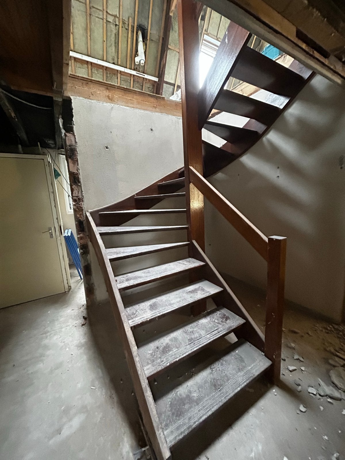 Houten halfslag/spiltrap - Gebruikt, Ophalen, Gebruikt, Trap, 2 tot 4 meter