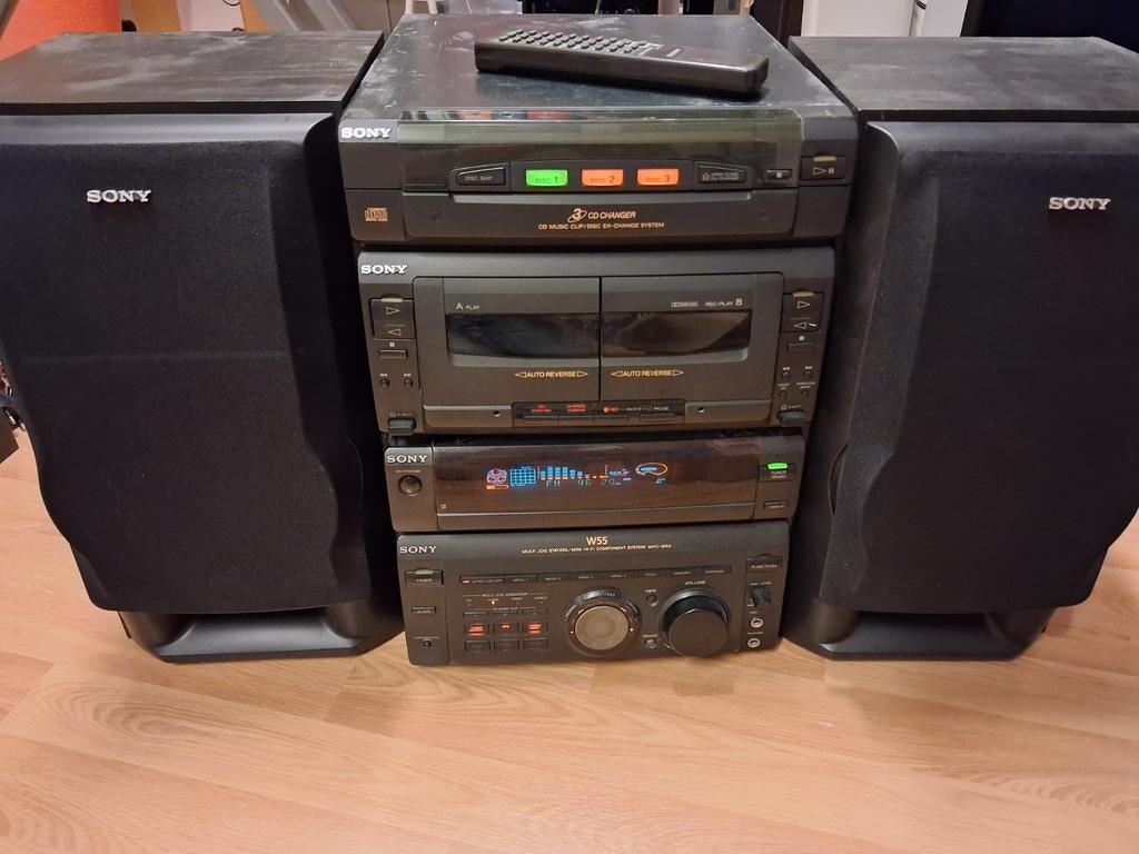 Sony hi-fi component system W55 met afstandsbediening, Audio, Tv en Foto, Stereo-sets, Ophalen, Gebruikt, Tuner of Radio, Sony