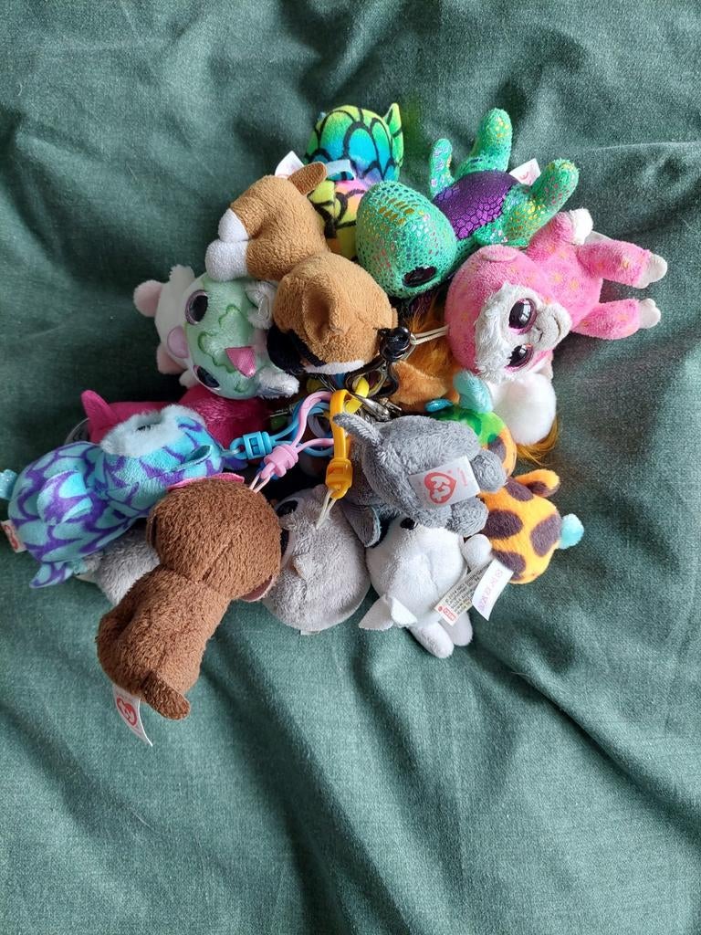 Grote collectie Ty Beanie Boos sleutelhangers, Overige karakters, Overige typen, Ophalen of Verzenden, Meerkleurig