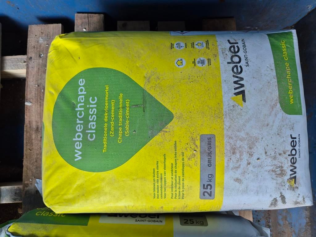 Dekvloermortel 4 zakken van 25 kg, Ophalen, Bakstenen