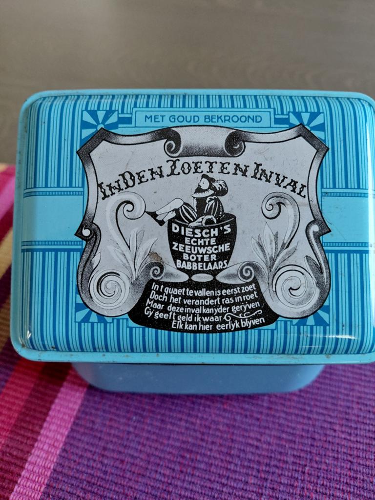 ANTIEK BLIKJE  - ECHTE ZEEUWSE BOTER BABBELAARS, Ophalen of Verzenden, Koningin Juliana, 5 cent