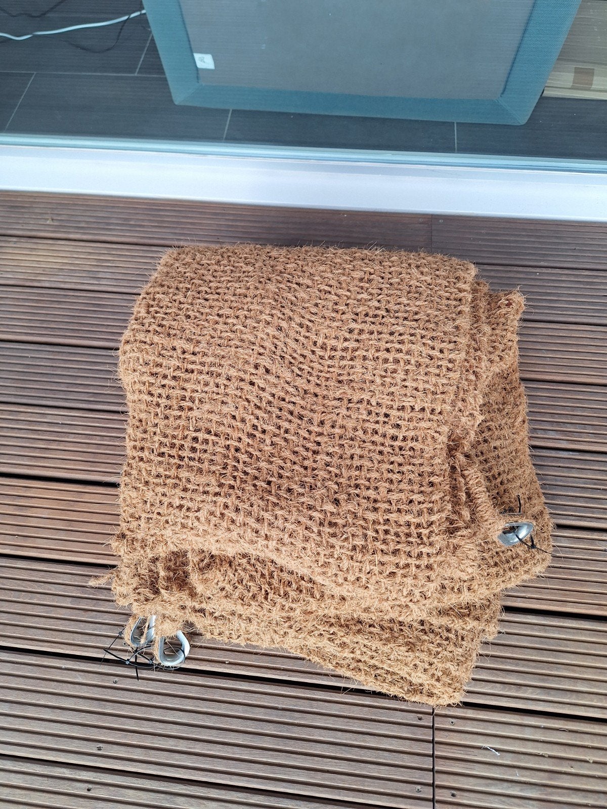 2x ZGAN 210x200 kokos buitengordijnen van 4Shine, Ophalen, Zo goed als nieuw