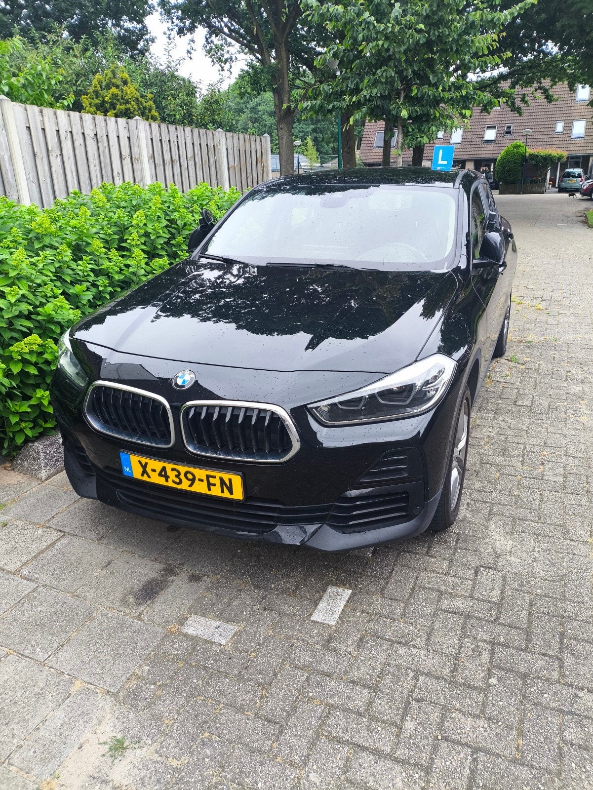 BMW X2 Sdrive18d 150pk 2021 Zwart, Auto's, Zwart, 4 cilinders, 150 pk, Zwart