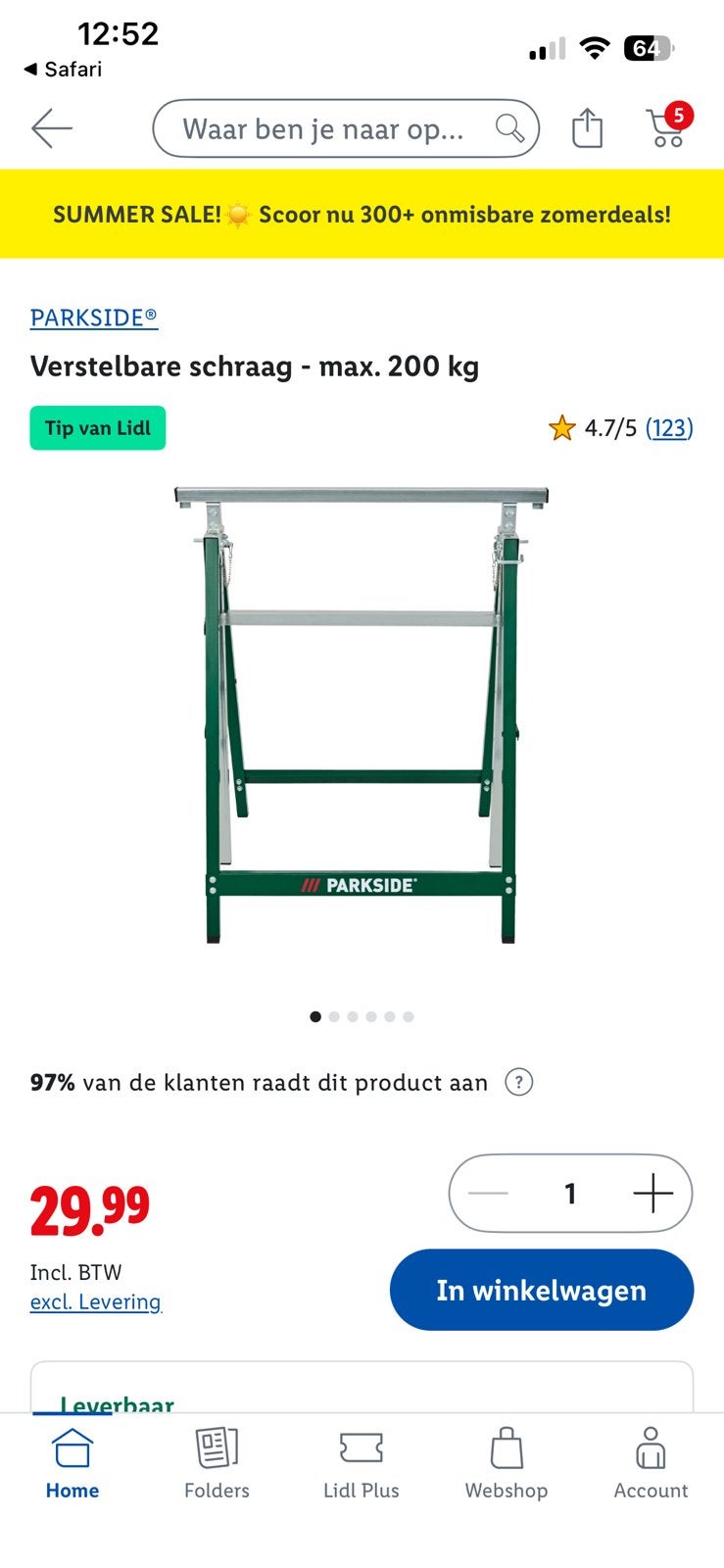 2x NIEUWE parkside schragen in doos, Ophalen, Zo goed als nieuw