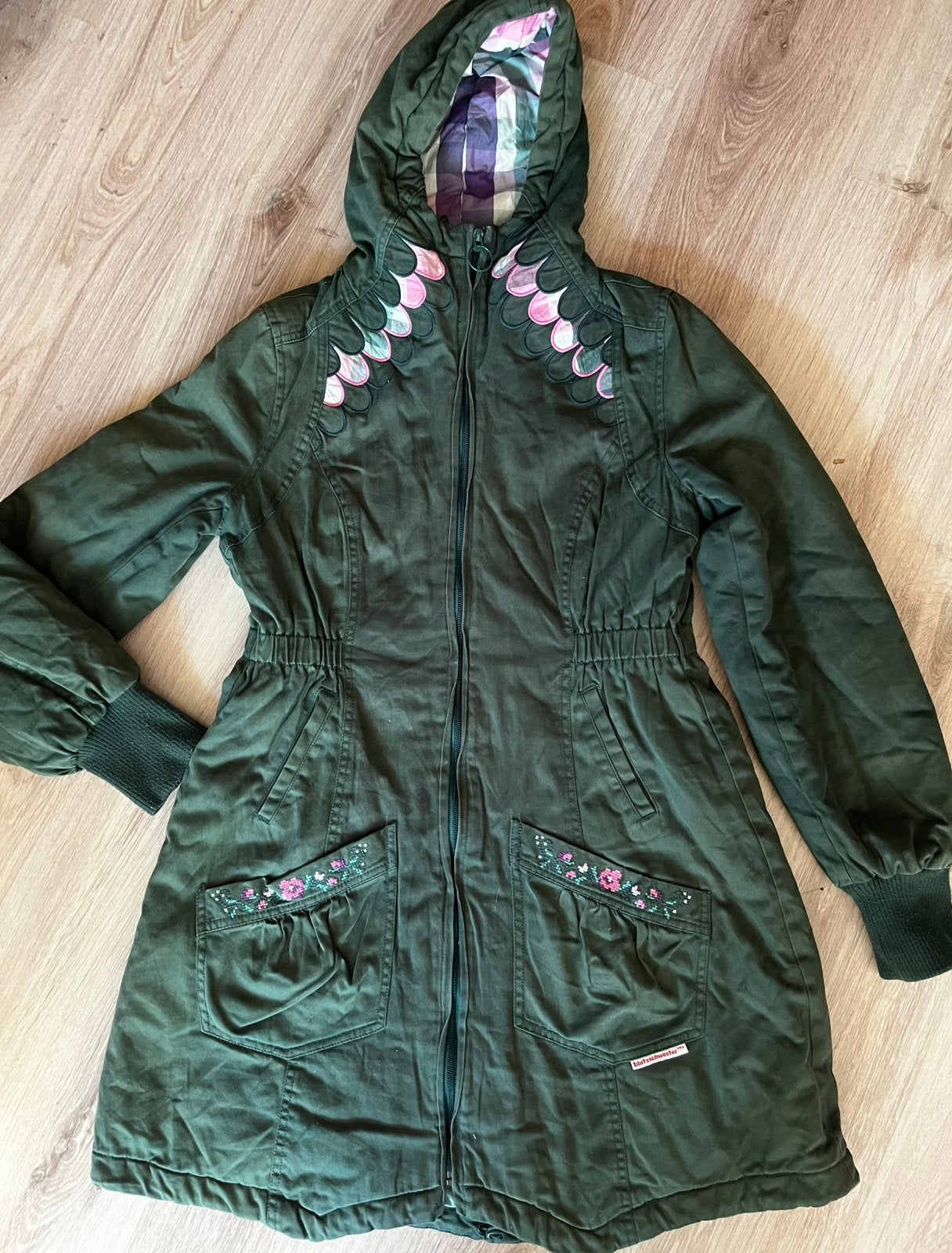 Blutsgeschwister donkergroene parka • M, Ophalen of Verzenden, Gedragen, Maat 38/40 (M), Groen