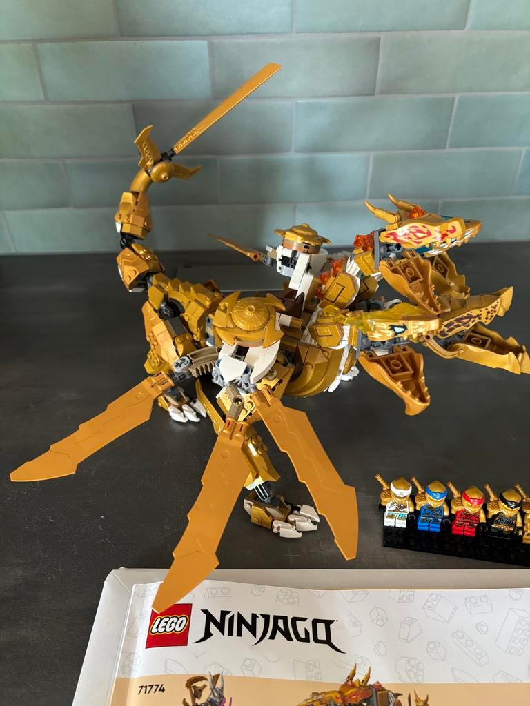 Lego Ninjago 71774 Lloyd's Gouden Ultra Draak, Lego, Ophalen of Verzenden, Zo goed als nieuw, Compleet