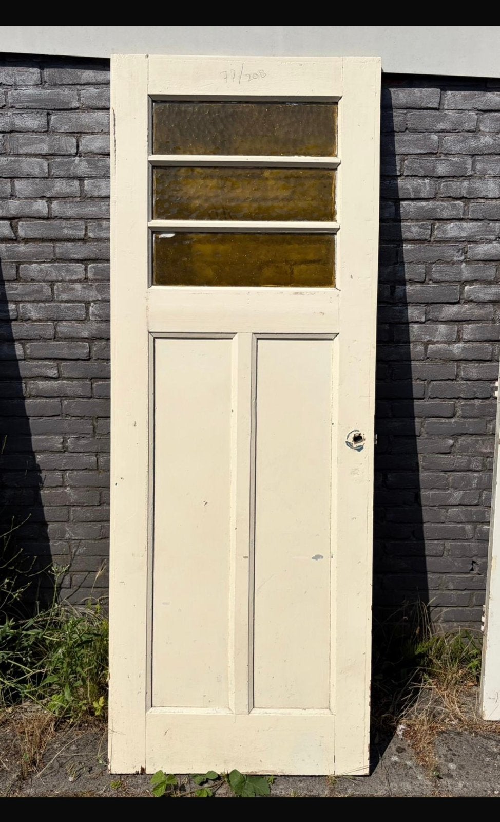 Paneeldeur stomp 77 bij 208, Ophalen, Gebruikt, Minder dan 80 cm, Binnendeur
