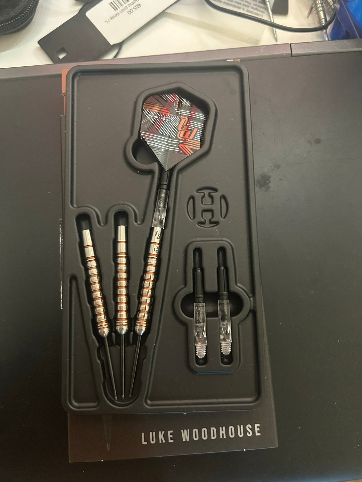 Luke Woodhouse Woody Darts 90% Tungsten 23 Gram, Ophalen of Verzenden, Nieuw, Pijlen