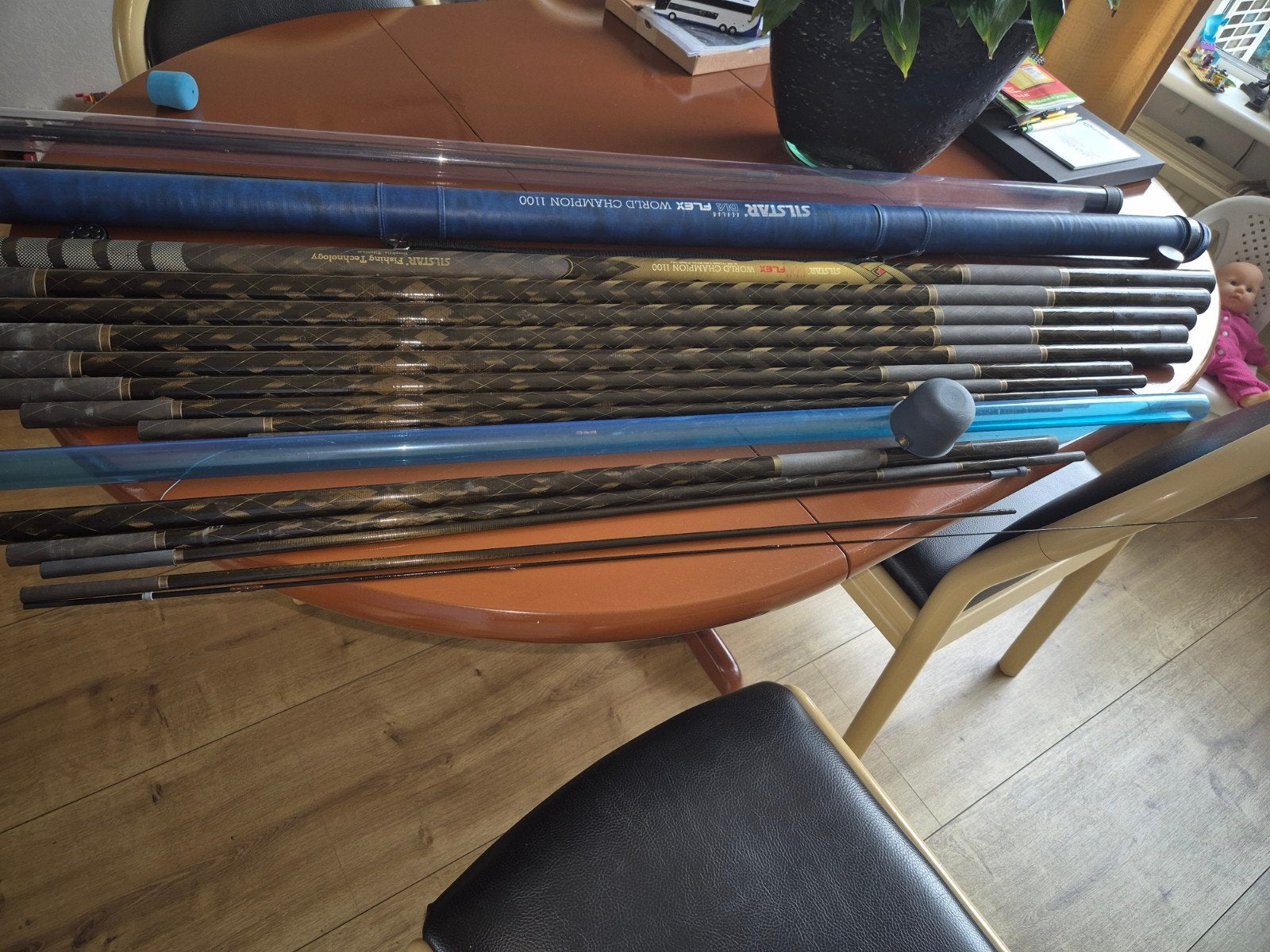 Silstar kevlar diaflex world champion 1100 in koker, Ophalen of Verzenden, Gebruikt, Vaste hengel
