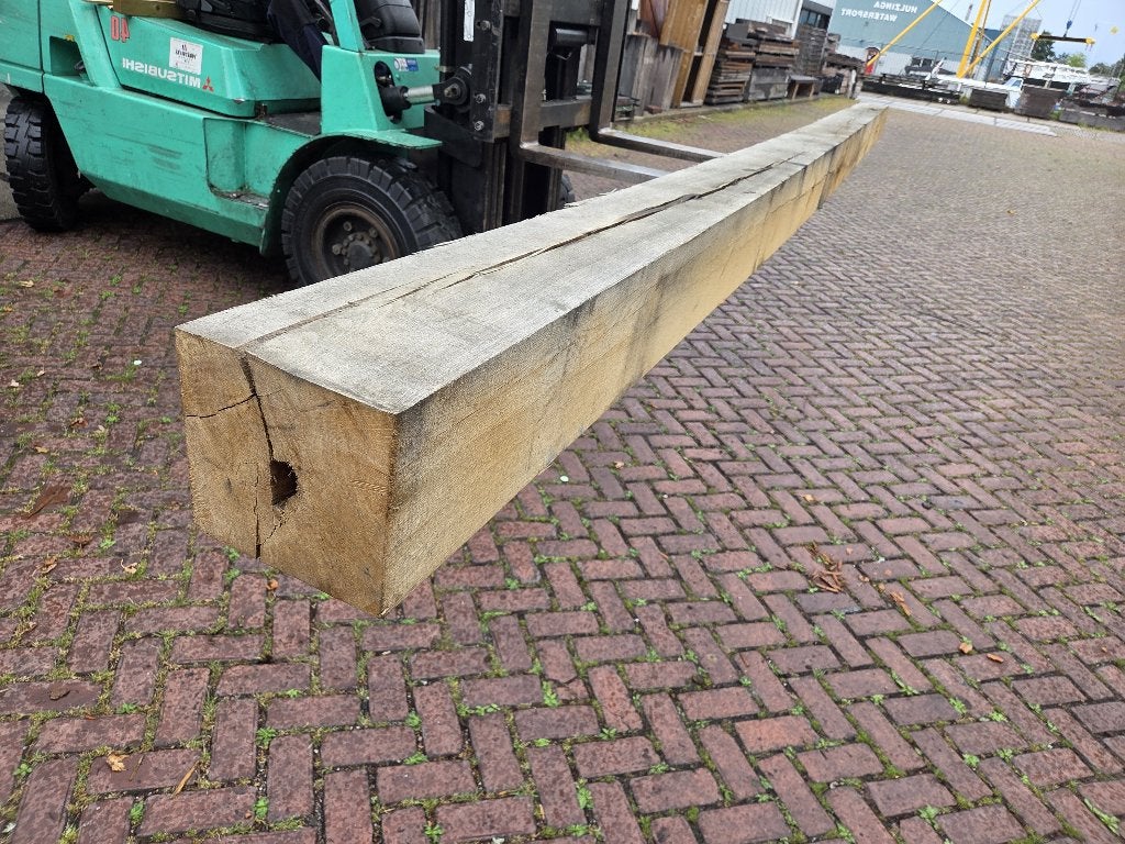 Rustiek Eiken balk - 20x20 cm / 6.00 m lang - nr: HB351, Ophalen, 250 cm of meer, Balken