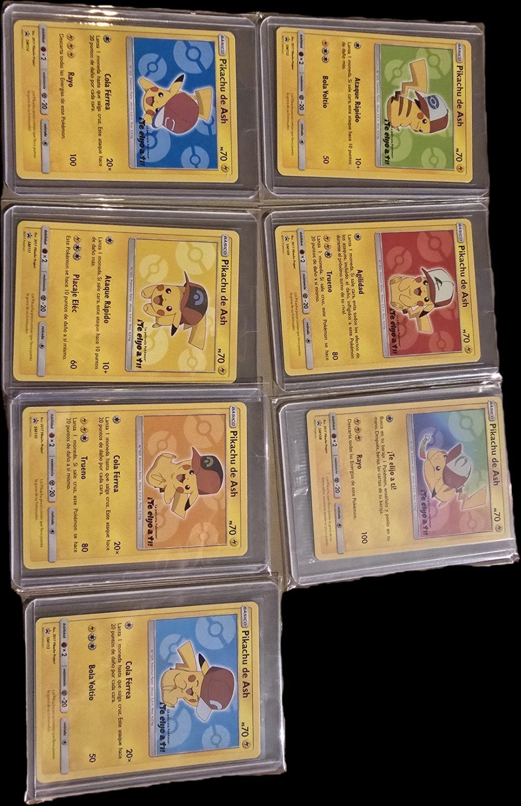 Complete Set Spaanse 'Pikachu de Ash'  7 Promokaarten, Ophalen of Verzenden, Meerdere kaarten