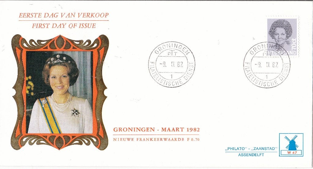 Philato – FDC – Koningin Beatrix – type Struycken - NVPH W47, Postzegels en Munten, Postzegels | Eerstedagenveloppen, Verzenden