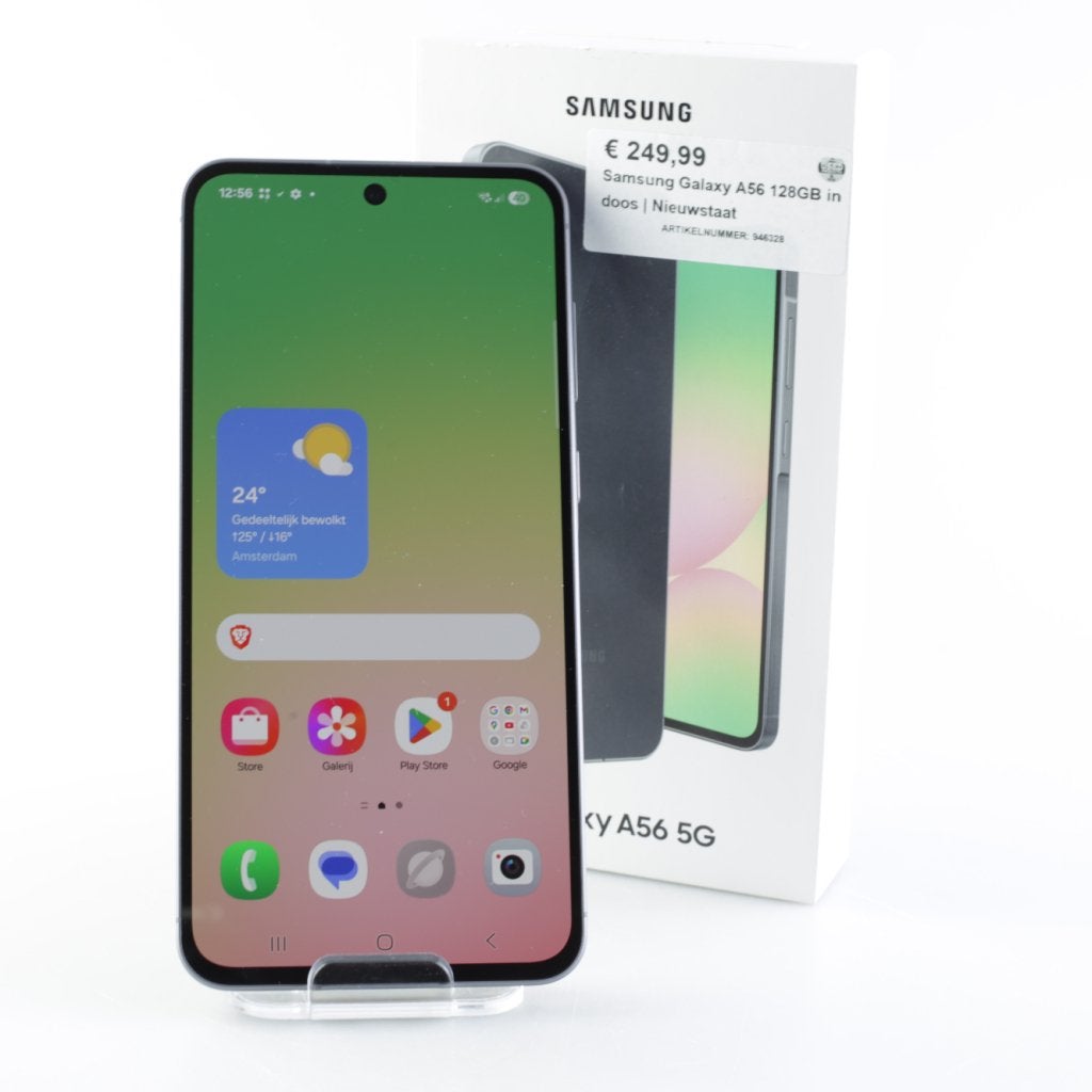 Samsung Galaxy A56 128GB in doos | Nieuwstaat, Samsung, Zo goed als nieuw, Support@Samsung.com, 129, Samsung-ro, Yeongtong-gu
Suwon-si, Gyeonggi-do 16677
South Korea