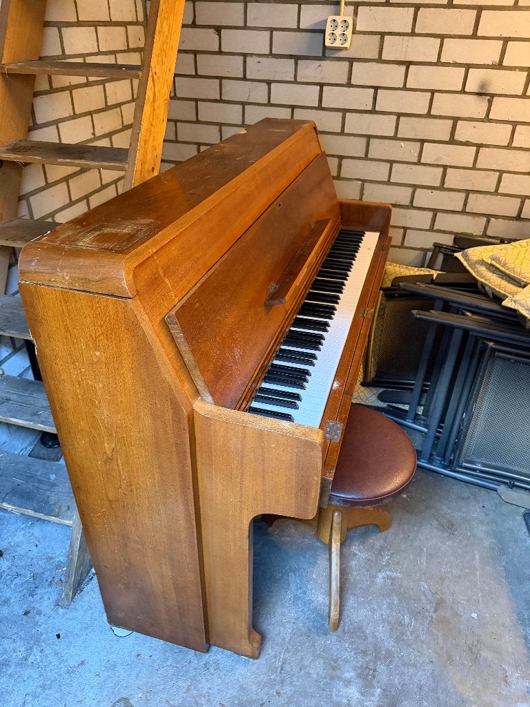 Carillon piano – werkt goed – wegens verhuizing, Ophalen, Gebruikt, Bruin, Piano
