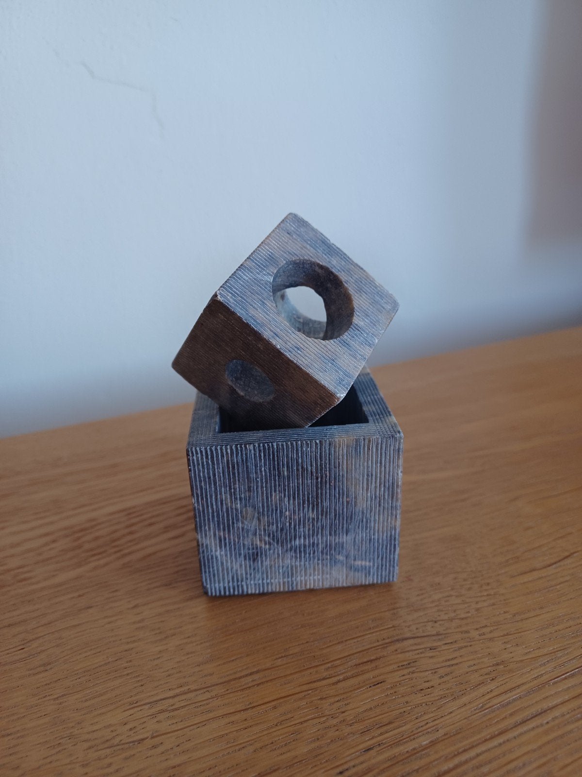 Kleine Kizisteen Kandelaar Wereldwinkel - 5/6cm, Ophalen of Verzenden, Overige materialen