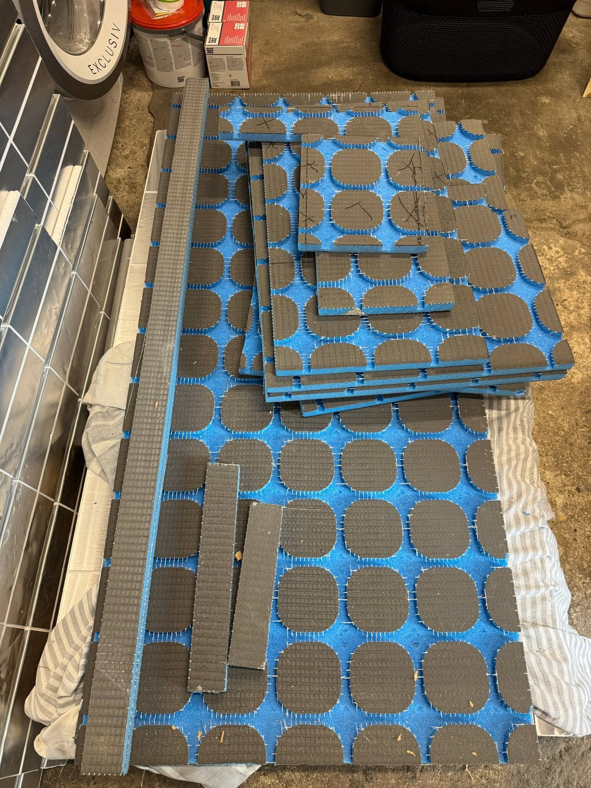 Wedi platen voor vloerverwarming - 12 mm, Doe-het-zelf en Verbouw, Ophalen, 40 tot 60 cm, Overige typen, Zo goed als nieuw