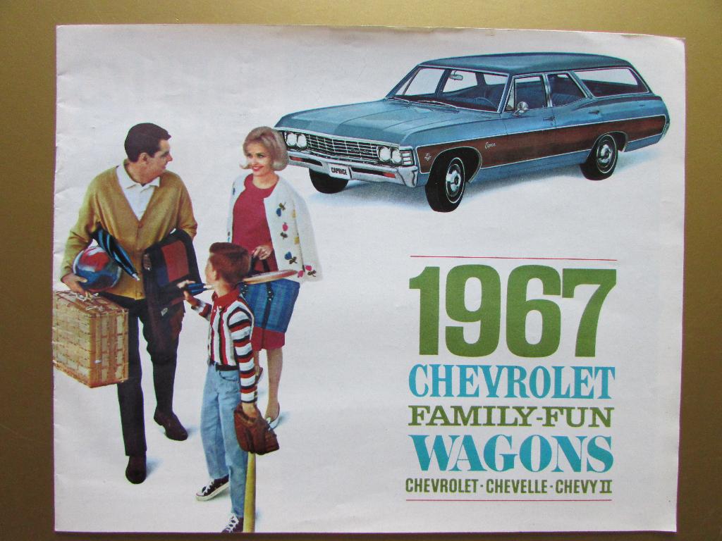 1967 Chevrolet wagons brochure, Engels, Ophalen of Verzenden, Zo goed als nieuw, Chevrolet