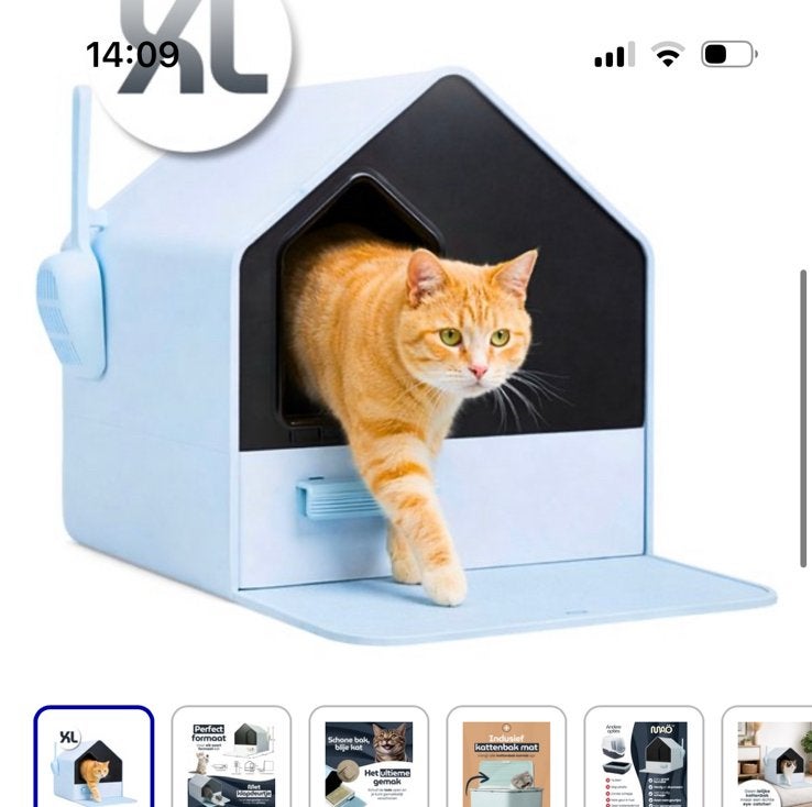 Gratis nieuwe kattenbak!, Ophalen, Nieuw, Gesloten