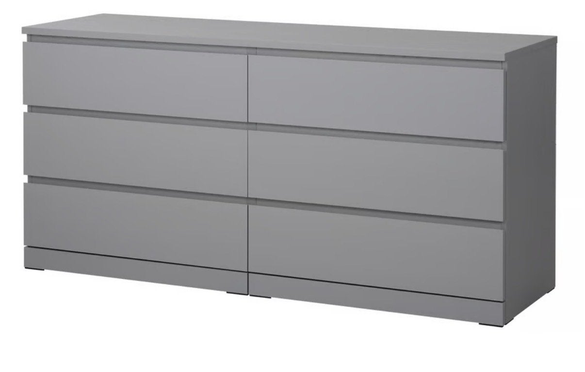 Ikea Malm ladekast, 6 lades, grijs, 160x78cm, NIEUW in doos, Ophalen, 5 laden of meer, 150 tot 200 cm, Nieuw