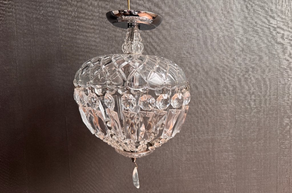 hanglamp, Ophalen of Verzenden, Zo goed als nieuw, Glas, E27 (groot)