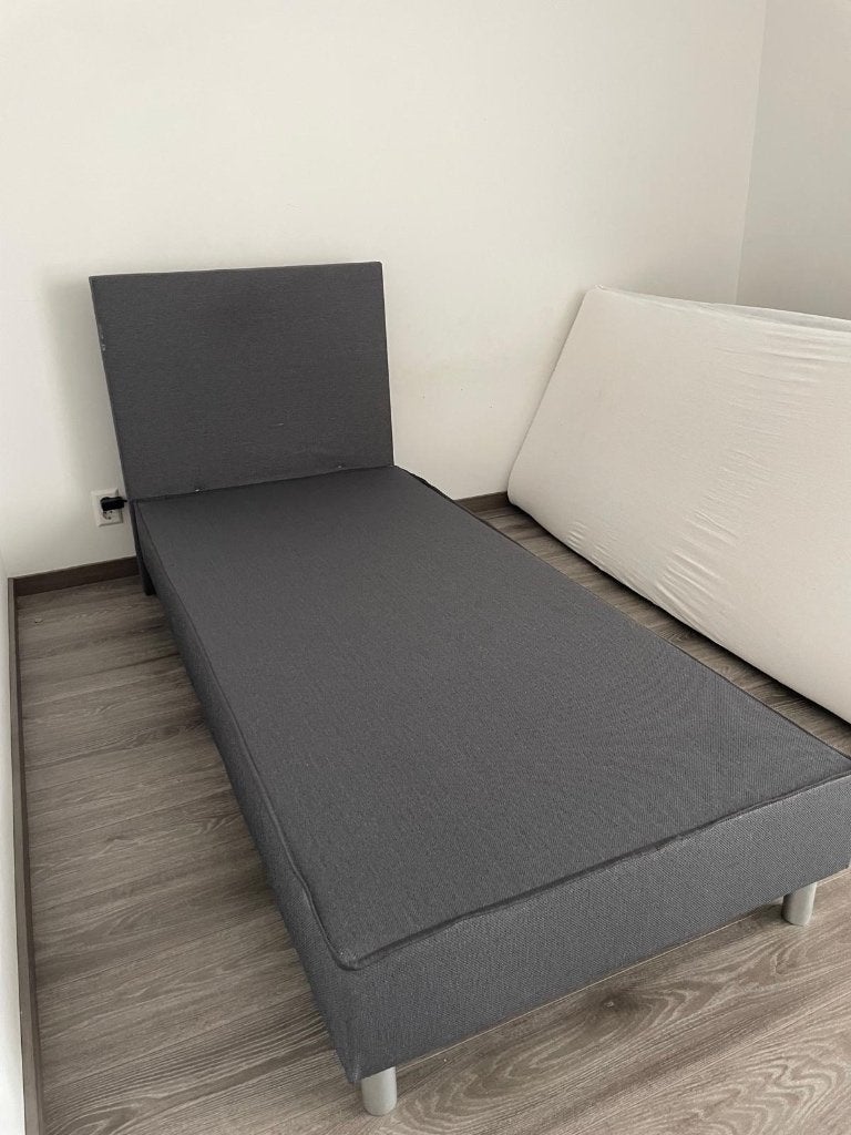 Boxspring, Ophalen, Gebruikt, 90 cm, Eenpersoons