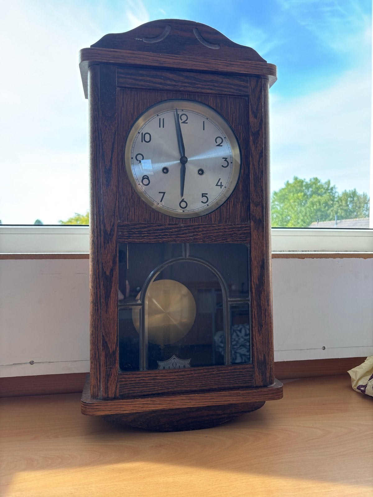 Wandklok met slinger, Antiek en Kunst, Ophalen