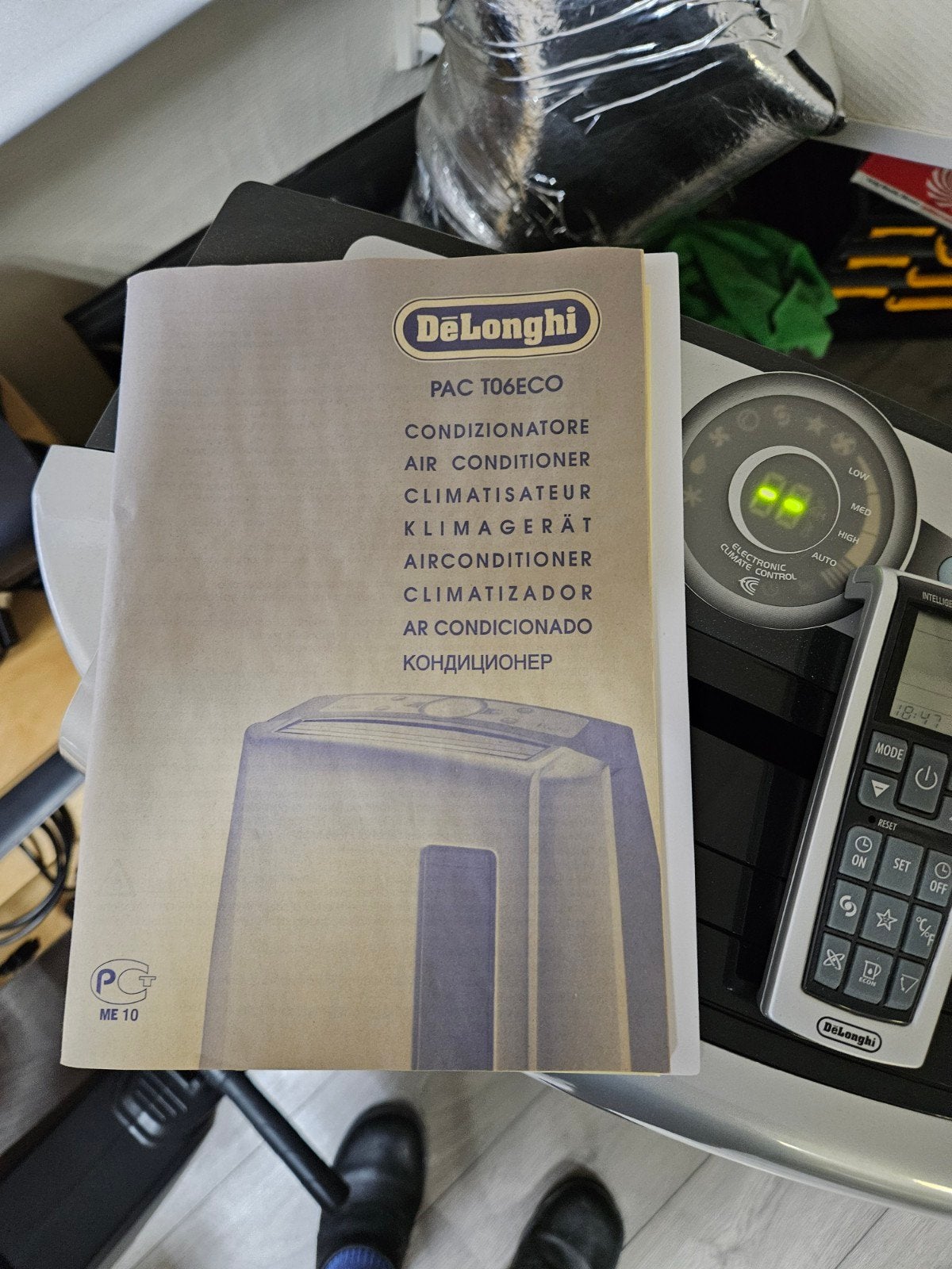 DeLonghi Pinguino PAC T06ECO Mobiele Airco, Ophalen, Gebruikt, Minder dan 60 m³, 3 snelheden of meer