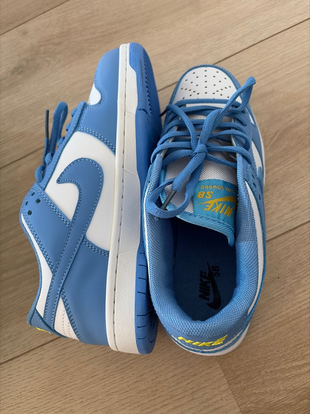 Nike SB Dunk Low Pro UNC - Maat 38 - Zo goed als nieuw, Verzenden, Zo goed als nieuw, Blauw, Sneakers of Gympen