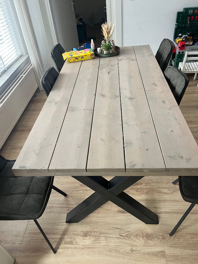 Prachtige eettafel te koop, Ophalen, Gebruikt, 100 tot 150 cm, 200 cm of meer