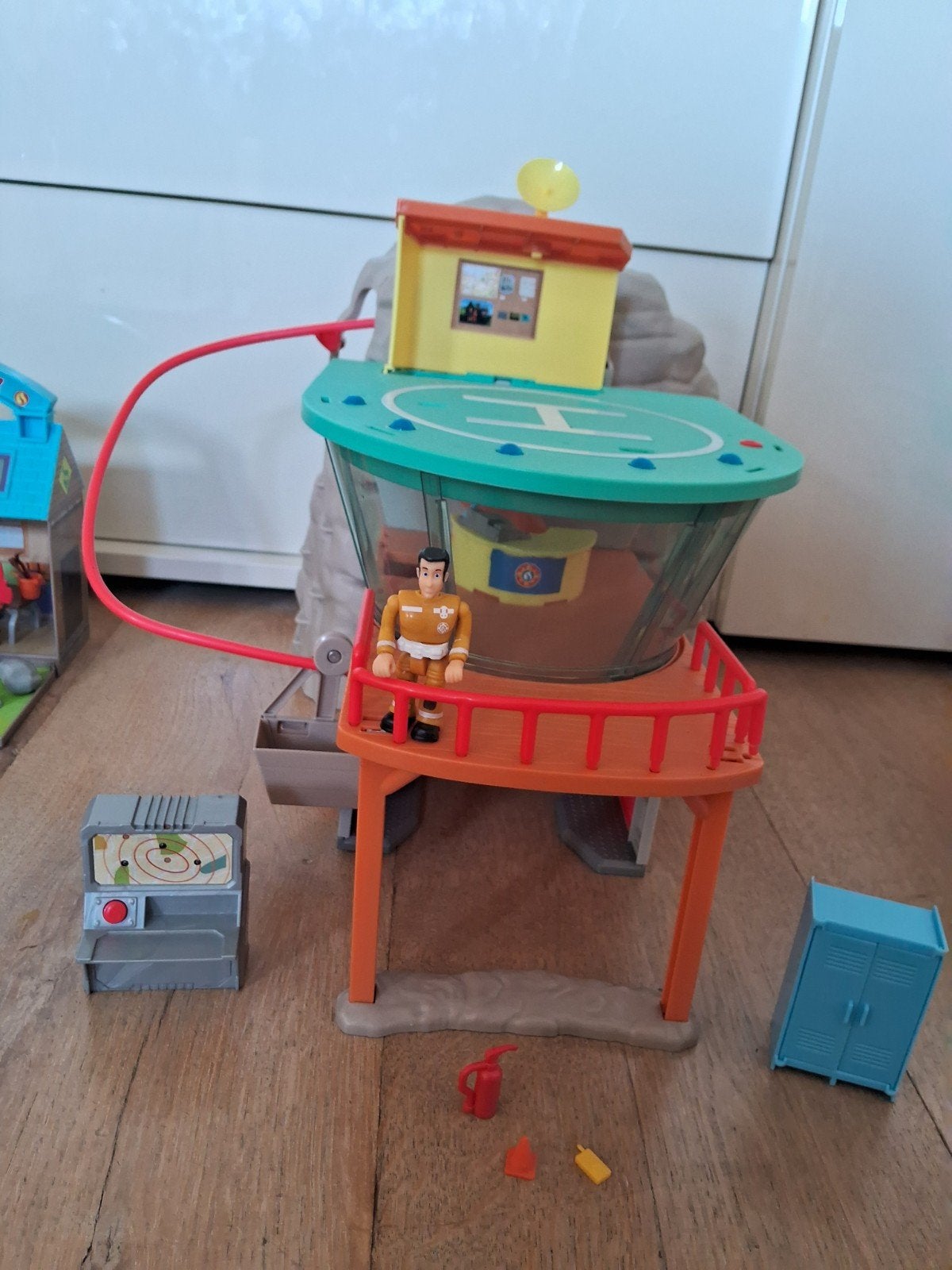 Brandweerman Sam Bergreddingsstation met figuur, Ophalen of Verzenden, Gebruikt