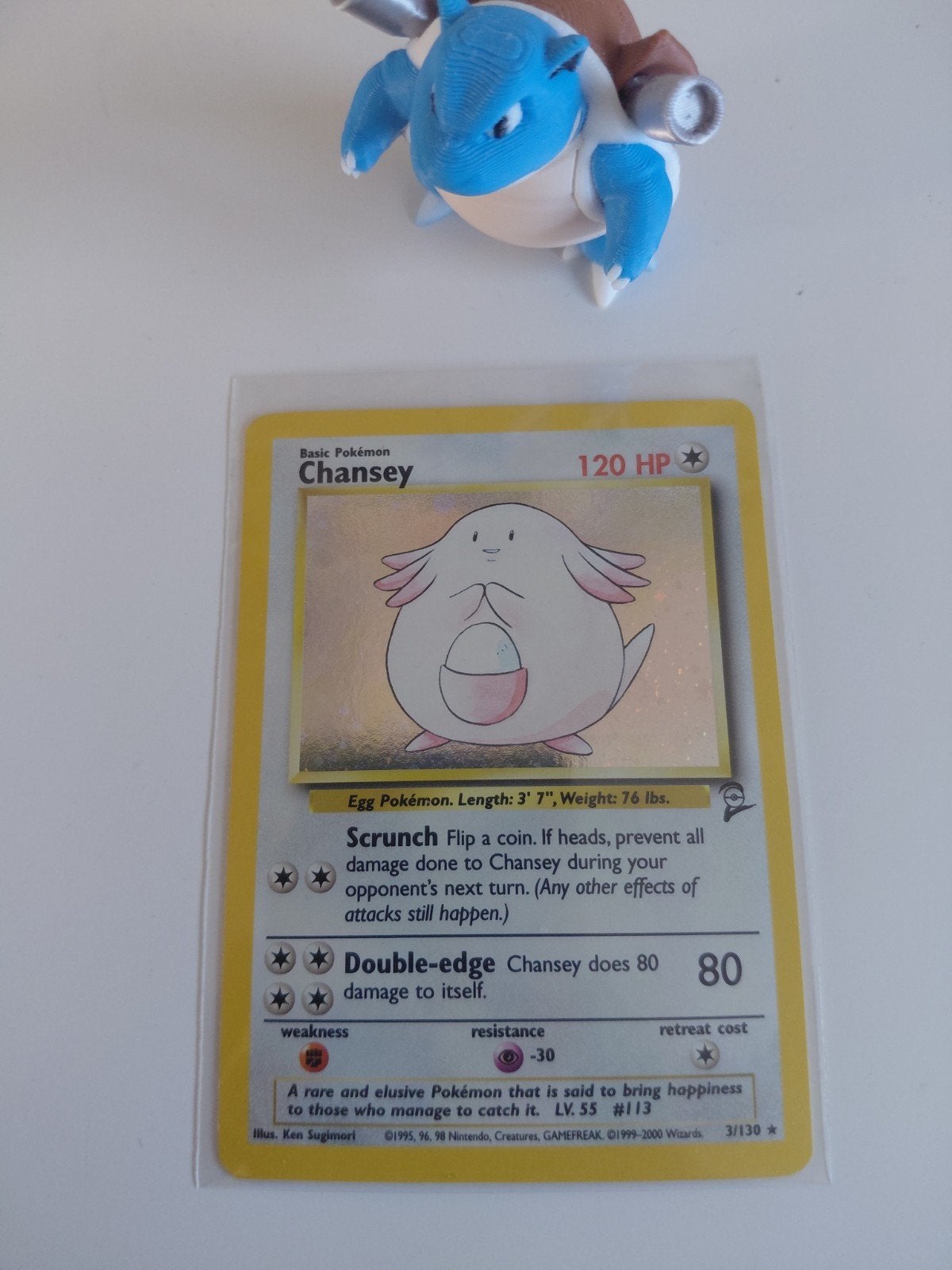 chansey base 2 holo, Hobby en Vrije tijd, Verzamelkaartspellen | Pokémon, Ophalen of Verzenden, Zo goed als nieuw