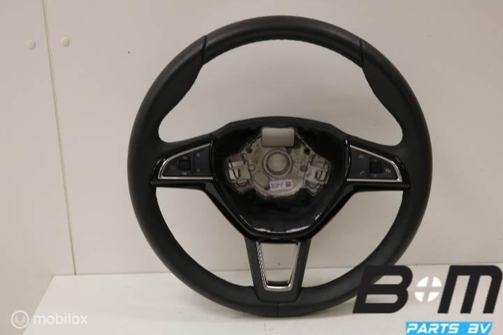 Multifunctioneel leder stuur Skoda Superb 3V0419091L, Gebruikt