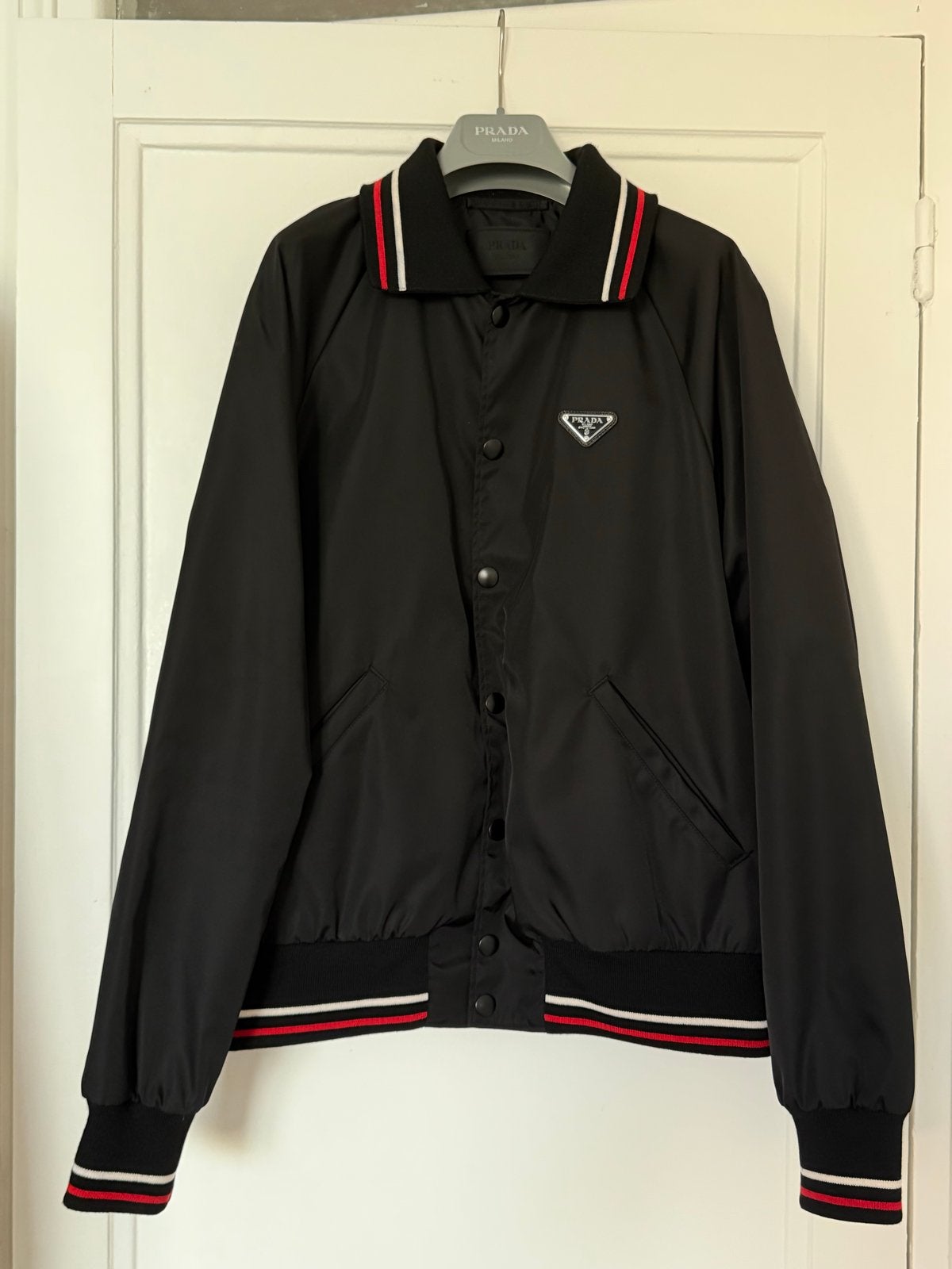 Prada Re-Nylon Bomberjack Zwart - Maat 46 (S), Ophalen of Verzenden, Zo goed als nieuw, Maat 46 (S) of kleiner, Zwart