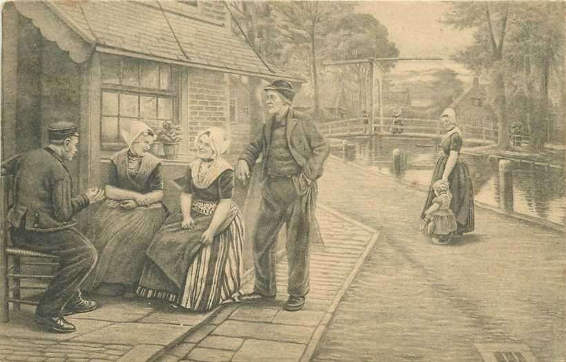 380-265-041 Prent, Verzamelen, Ansichtkaarten | Themakaarten, Verzenden, Voor 1920, Overige thema's