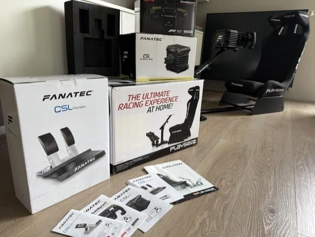 Fanatec en Playseat racestuur en stoel, Ophalen, Racestuur, Gebruikt, Verstelbaar