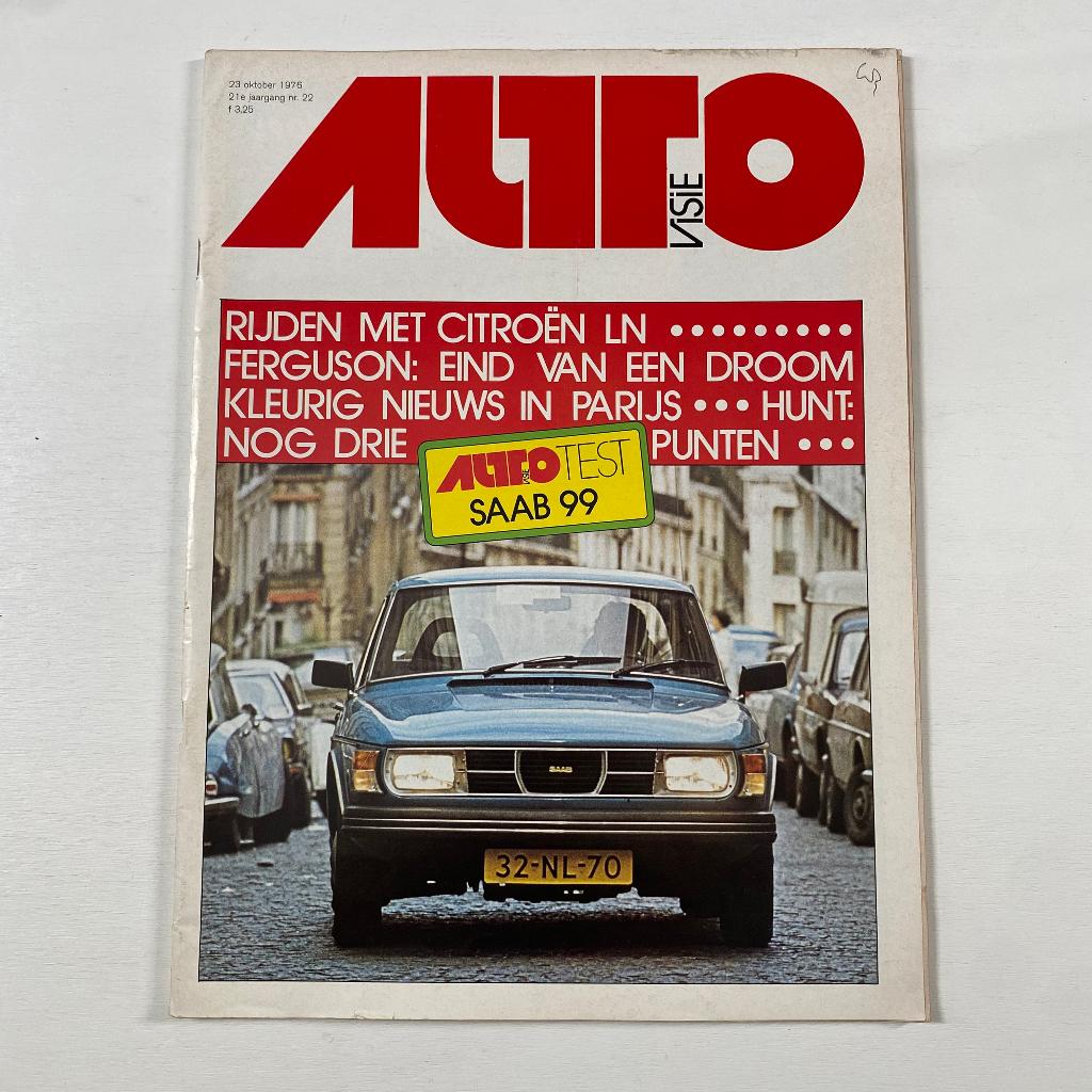 Autovisie 22 1976: Saab 99 - Citroen LN - Simca 1308 GT, Ophalen of Verzenden, Gelezen, Citroën