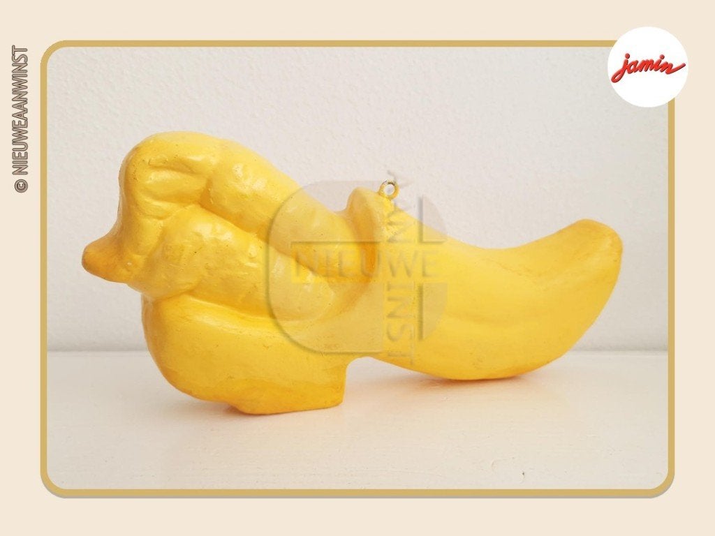 Nostalgisch geel/oranje Jamin XXL schuimpje klomp - 25cm, Verzenden, Gebruikt