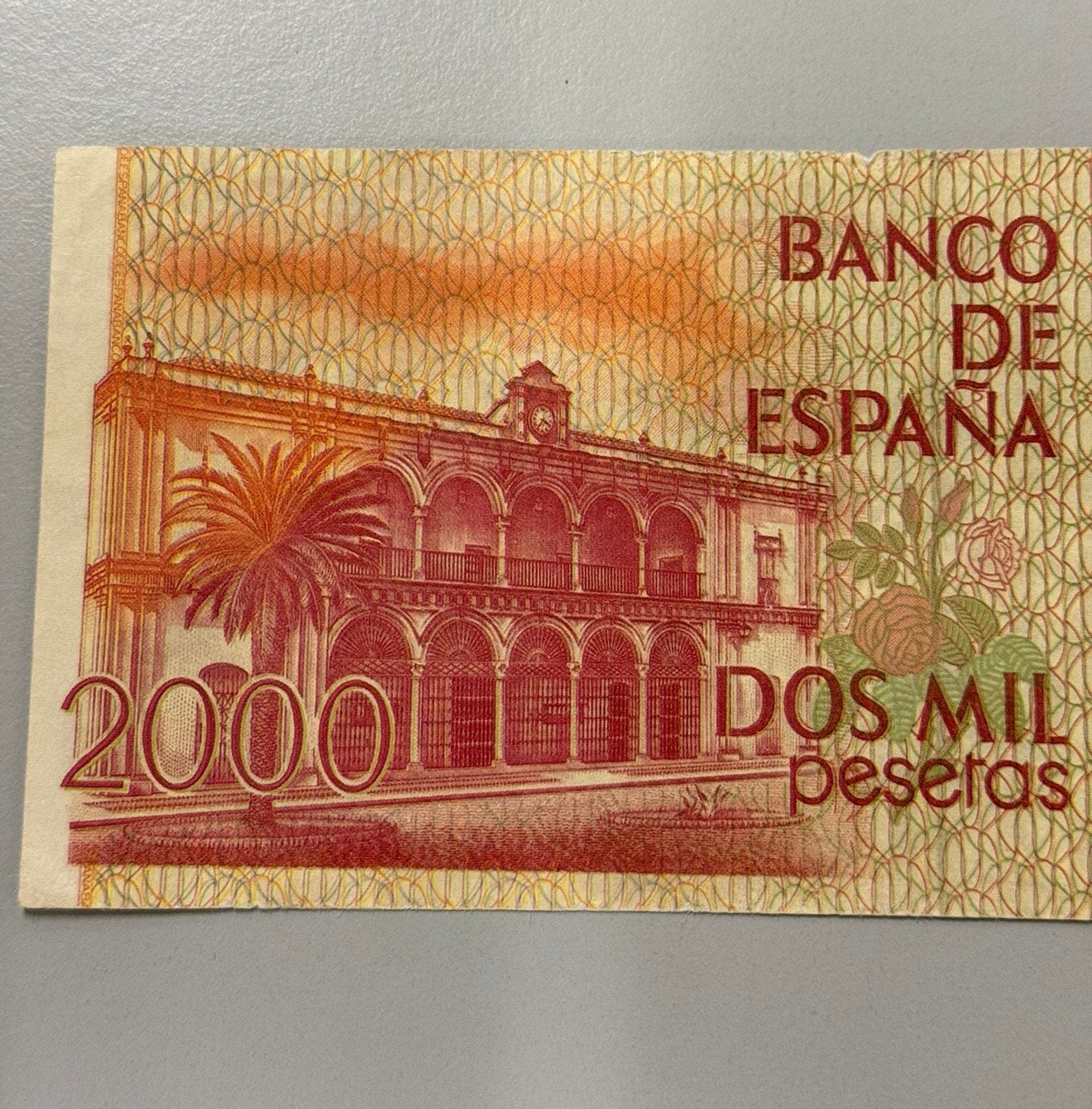 Spanje spaans bank biljet geld 2000 Pesetas 1980 goede staat, Ophalen of Verzenden, Overige landen, Los biljet