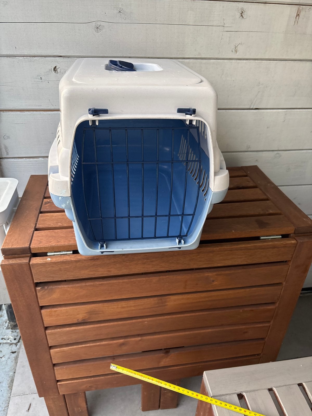 Reismandje voor poes 46x32x32, Ophalen, Gebruikt