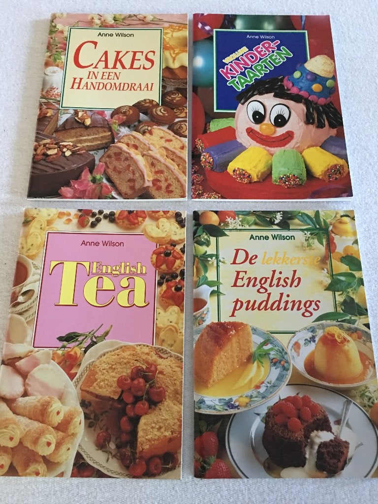 Bakken voor kinderen, high tea, Engelse cakes,  4 boekjes, Boeken, Kookboeken, Ophalen of Verzenden, Zo goed als nieuw, Nederland en België