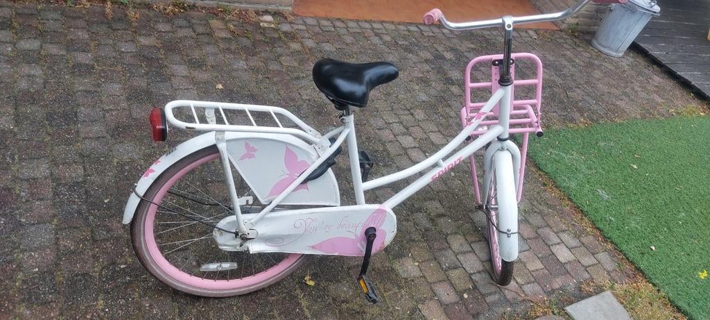 Meisjesfiets 24 inch - Spirit - Wit/Roze, Terugtraprem, Ophalen of Verzenden, Spirit, Gebruikt
