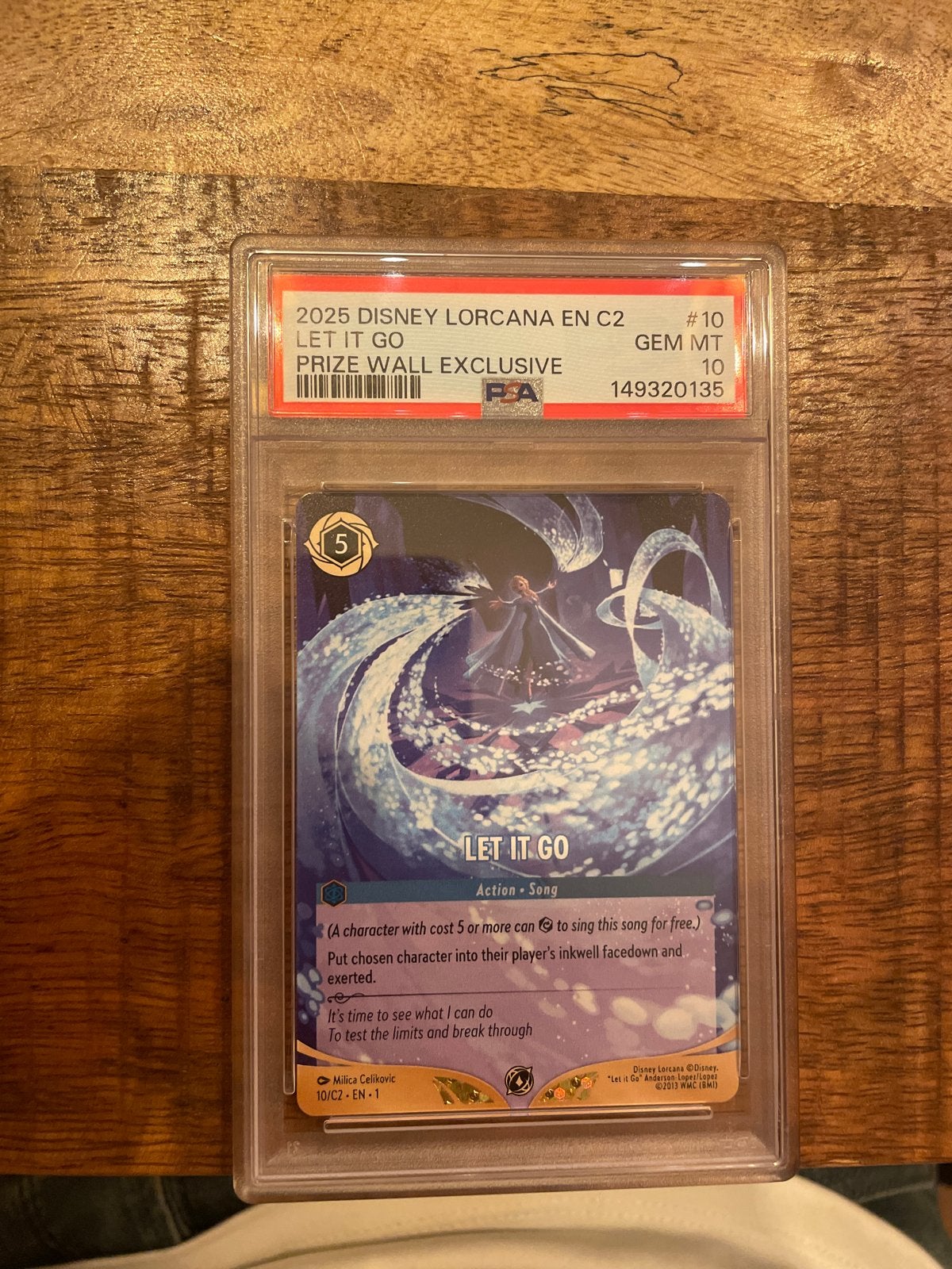 Disney Lorcana Let It Go PSA 10 GEM MT Prize Wall, Ophalen of Verzenden, Nieuw