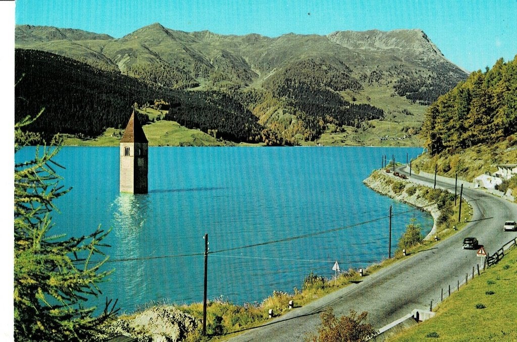 Reschensee, Italië, Ophalen of Verzenden, 1960 tot 1980, Gelopen, Italië