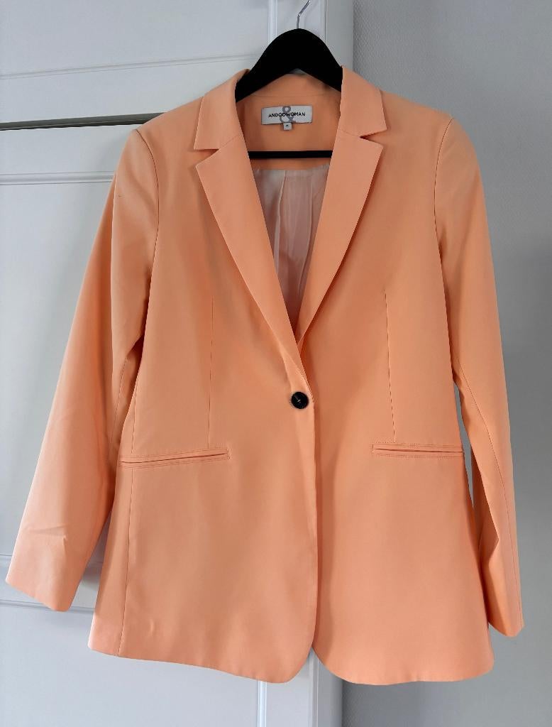 Zo goed als nieuwe &Co Woman blazer , Model Kara, maat M, Maat 38/40 (M), &Co Woman, Oranje, Ophalen of Verzenden