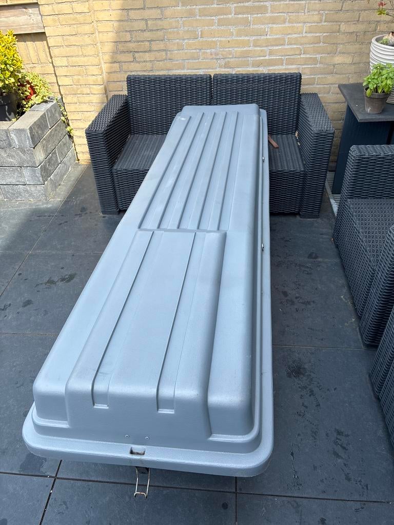 Gebruikte Dakkoffer - 227 cm lang, 60 cm breed, Auto diversen, Dakkoffers, Ophalen, Gebruikt