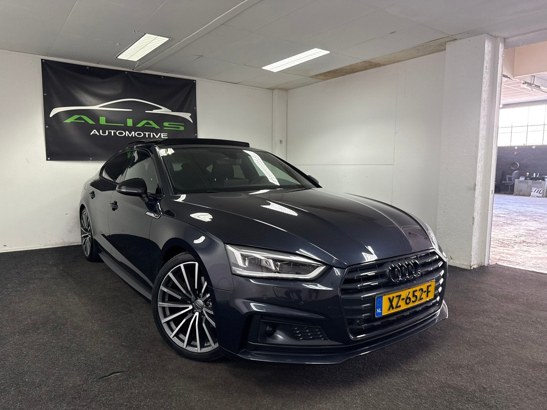 Audi A5 Sportback 2.0 TFSI MHEV Design Pro Line Plus - Navi, Gebruikt, 1984 cc, Blauw, Leder