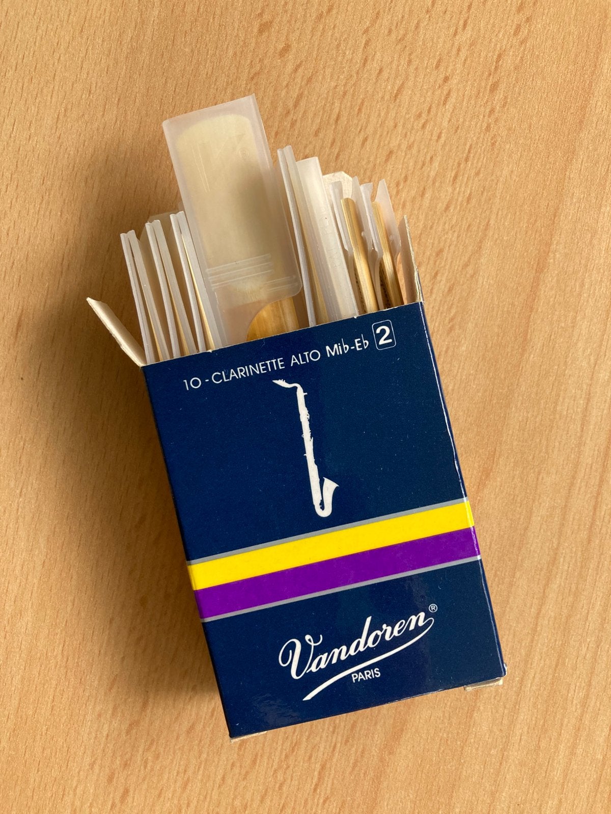 Vandoren rieten nummer 2 voor altklarinet of bassethoorn, Ophalen, Zo goed als nieuw
