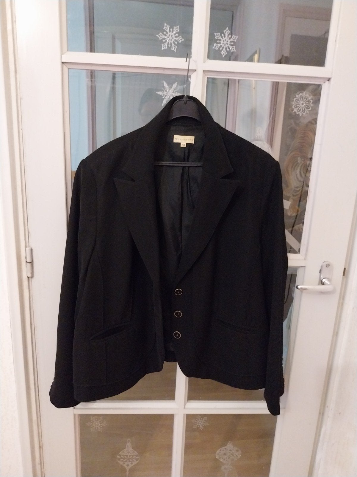 Zwart Witteveen Jasje Maat 48, Kleding | Dames, Ophalen, Zwart, Maat 46/48 (XL) of groter, Zo goed als nieuw