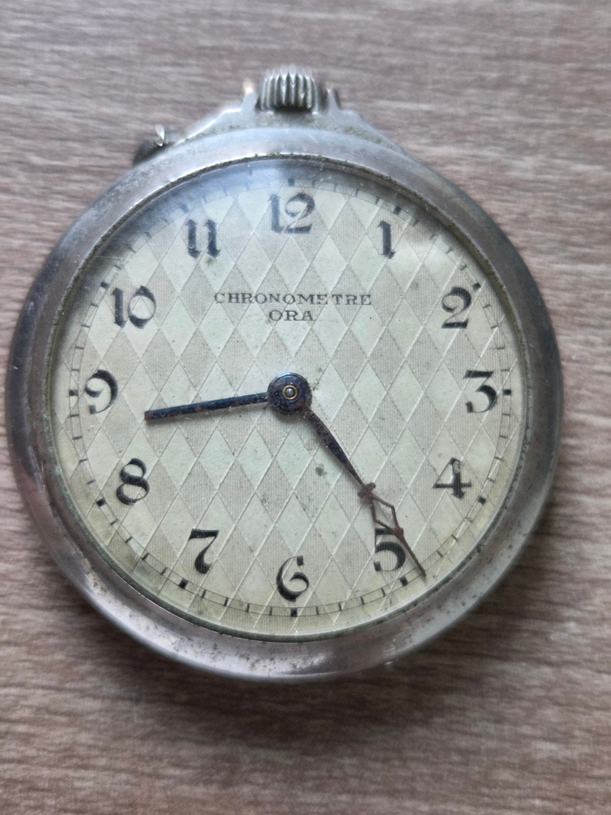 Chronometer ORA zakhorloge uit de jaren 20, Ophalen of Verzenden, Staal, Overige merken