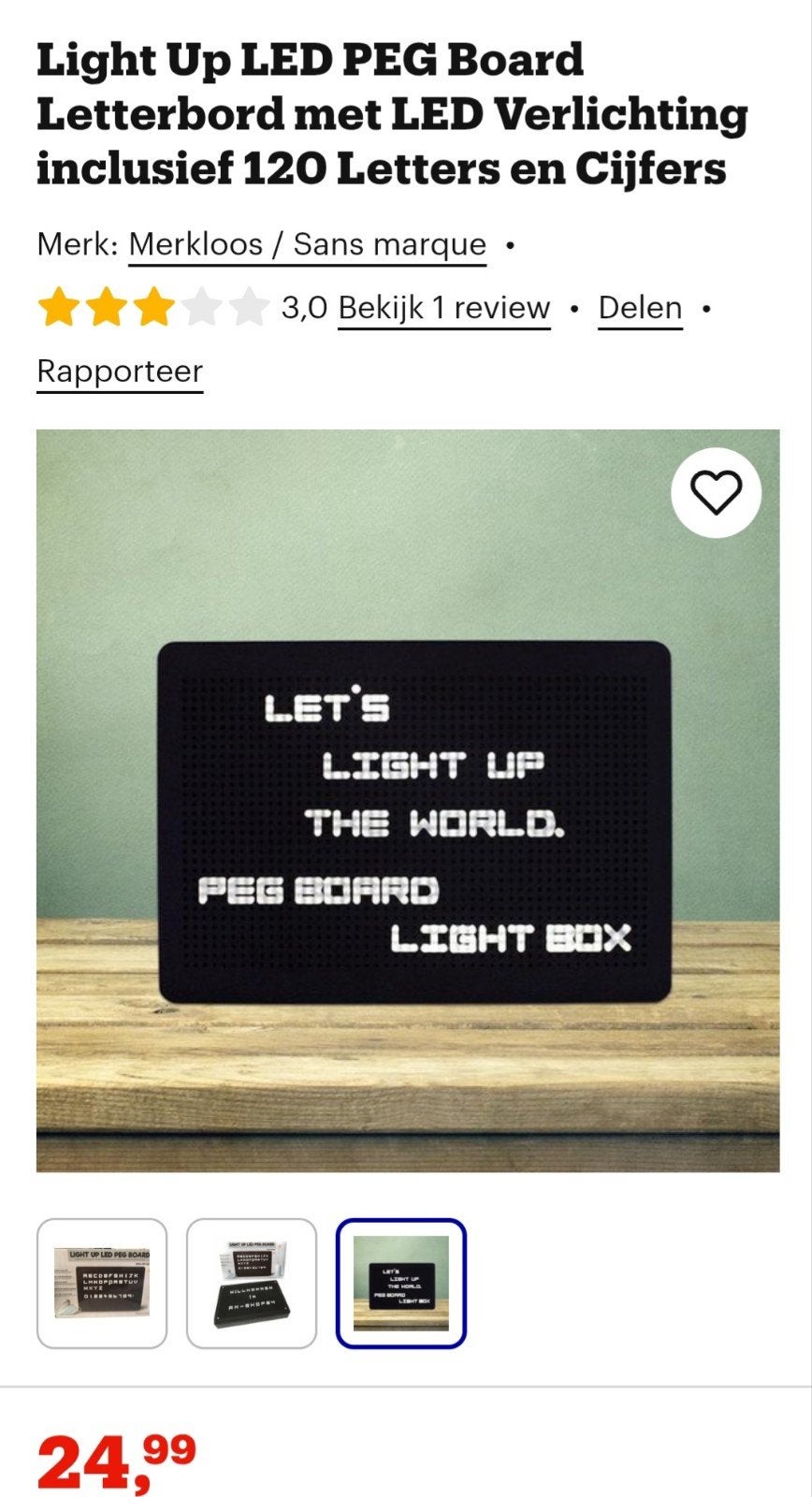 Led borden met letters, Ophalen, Nieuw